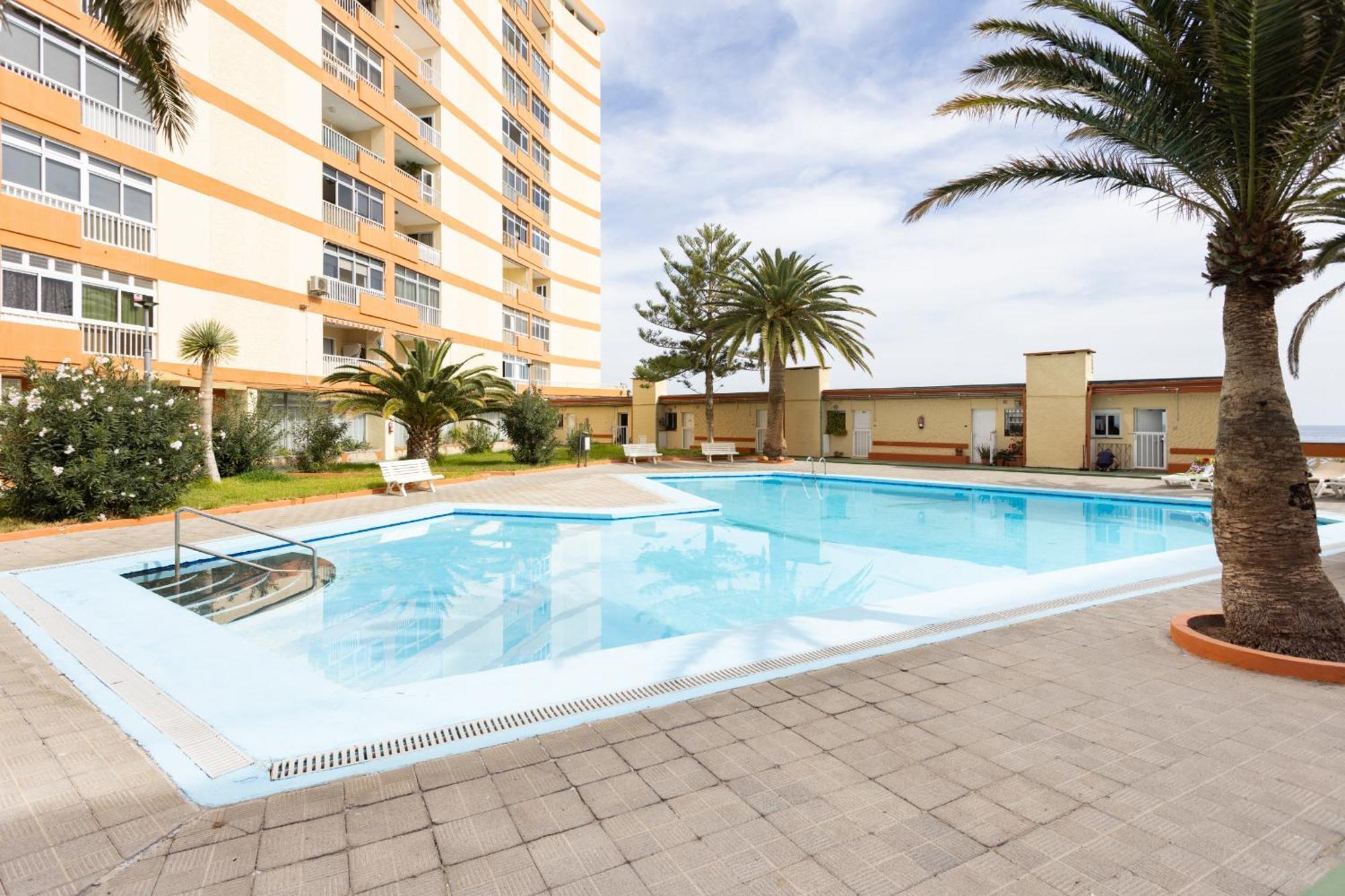 Frontline Duplex Las Arenitas With Pool 坎德拉里亚 外观 照片